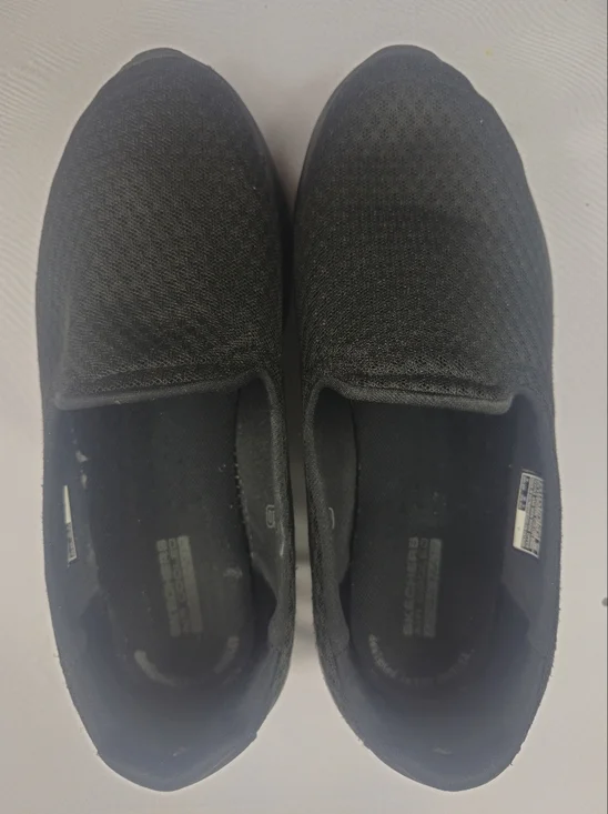 Skechers Women's 7.5 M Black Slip-On Mesh Flats Loafers - Picture 6 of 9